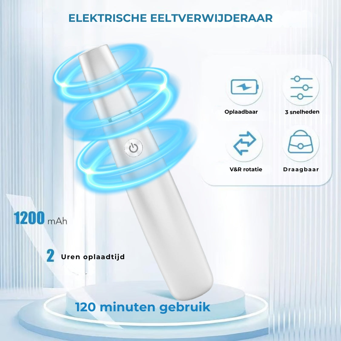 Elektrische eeltverwijderaar π Inclusief vervangende kopπ