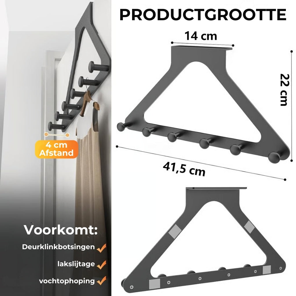 🏠 Deurhanger organizer in koolstofstaal