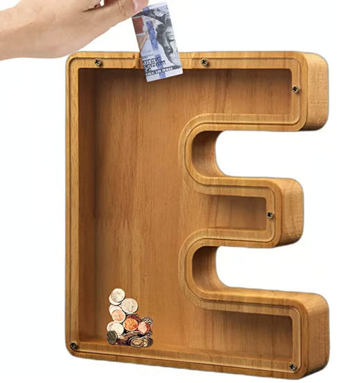 Spaarbank Letter - houten Cadeau voor Kinderen