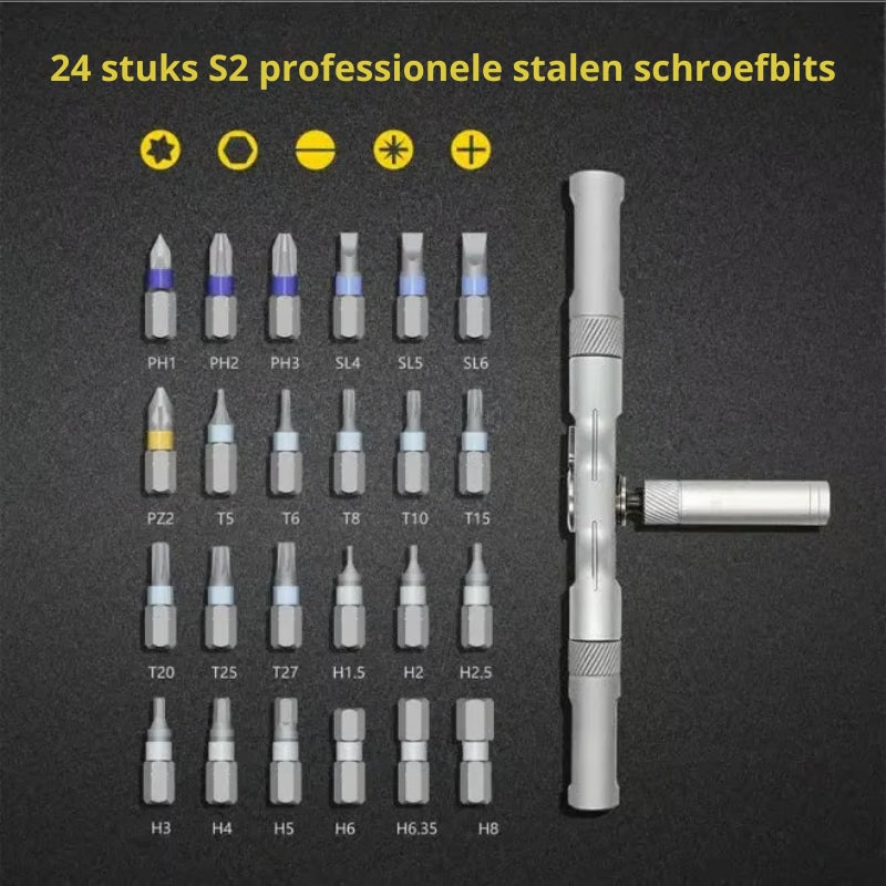 24-in-1 Compacte Schroevendraaierset