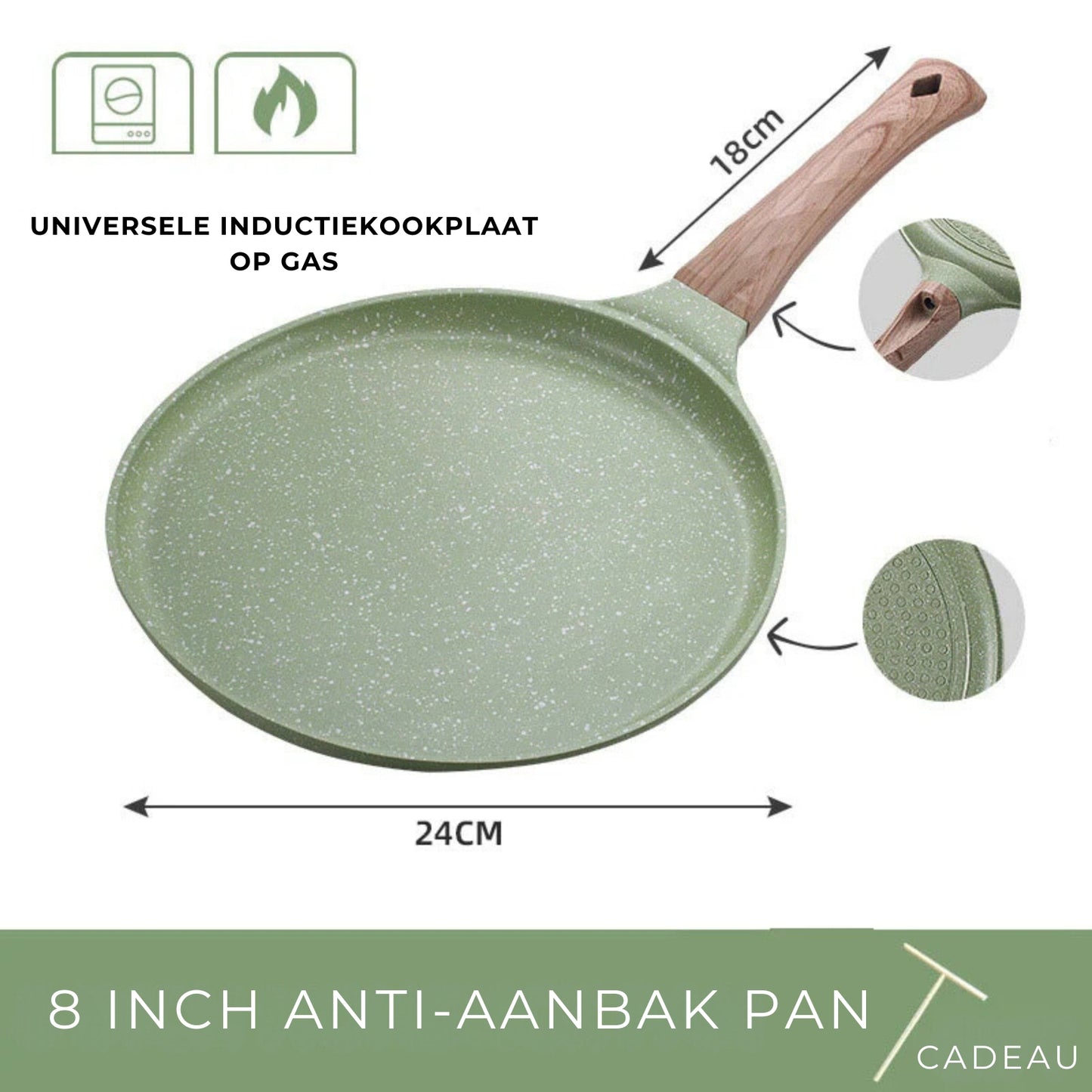 Anti-aanbak Stenen Pannenkoekenpan