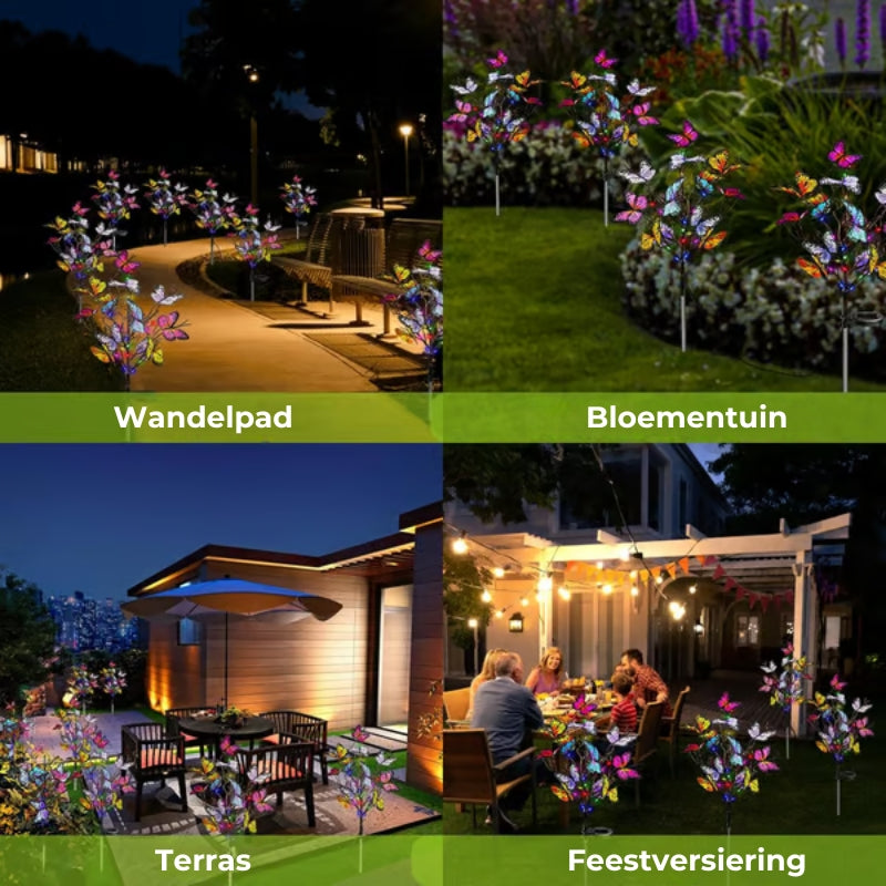 🦋 Zonne-Energie Vlinderlampen