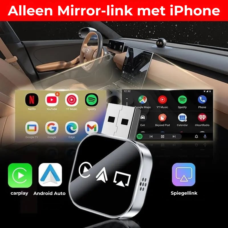 Draadloze Carplay Mirror Link-adapter