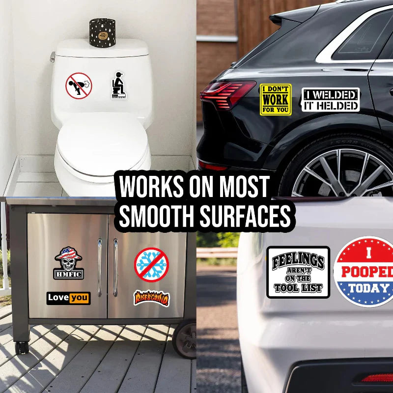 Funnystickers: Grappige Waterdichte Stickers Pakket (120st)