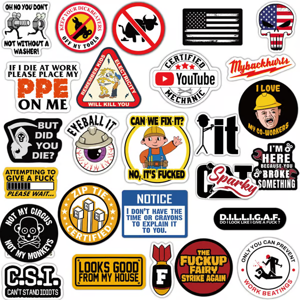Funnystickers: Grappige Waterdichte Stickers Pakket (120st)