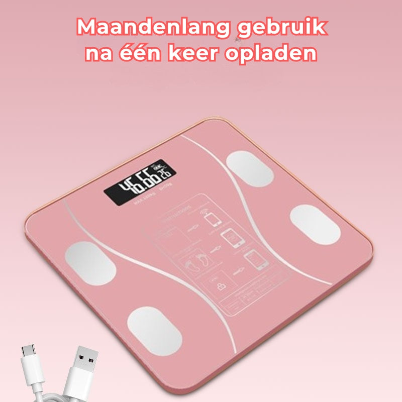 Gewicht, Lichaamsvet & BMI - Slimme digitale weegschaal