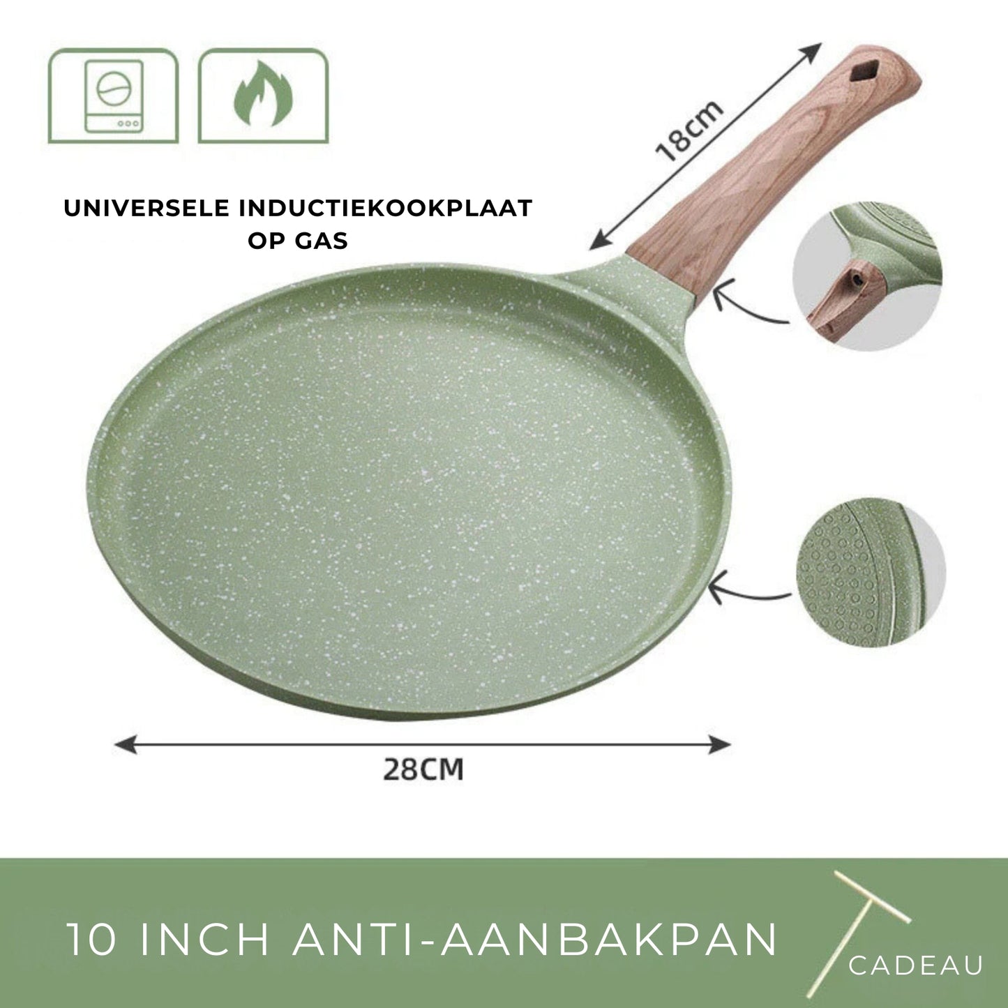 Anti-aanbak Stenen Pannenkoekenpan