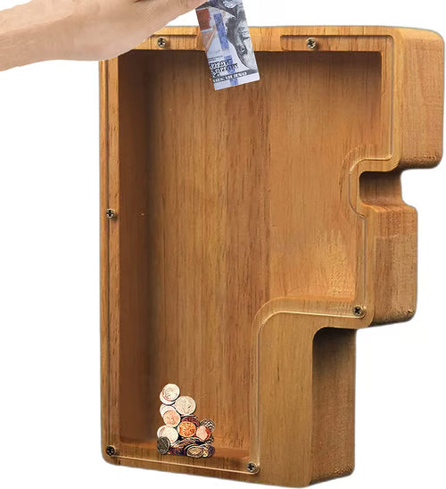 Spaarbank Letter - houten Cadeau voor Kinderen