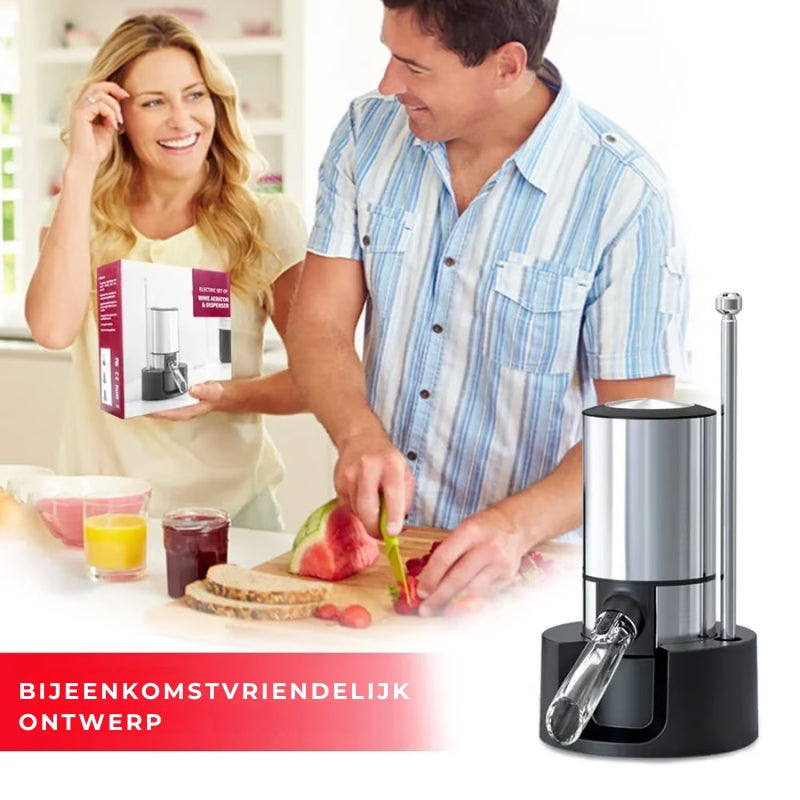 Elektrische Wijnbeluchter en -Schenker set