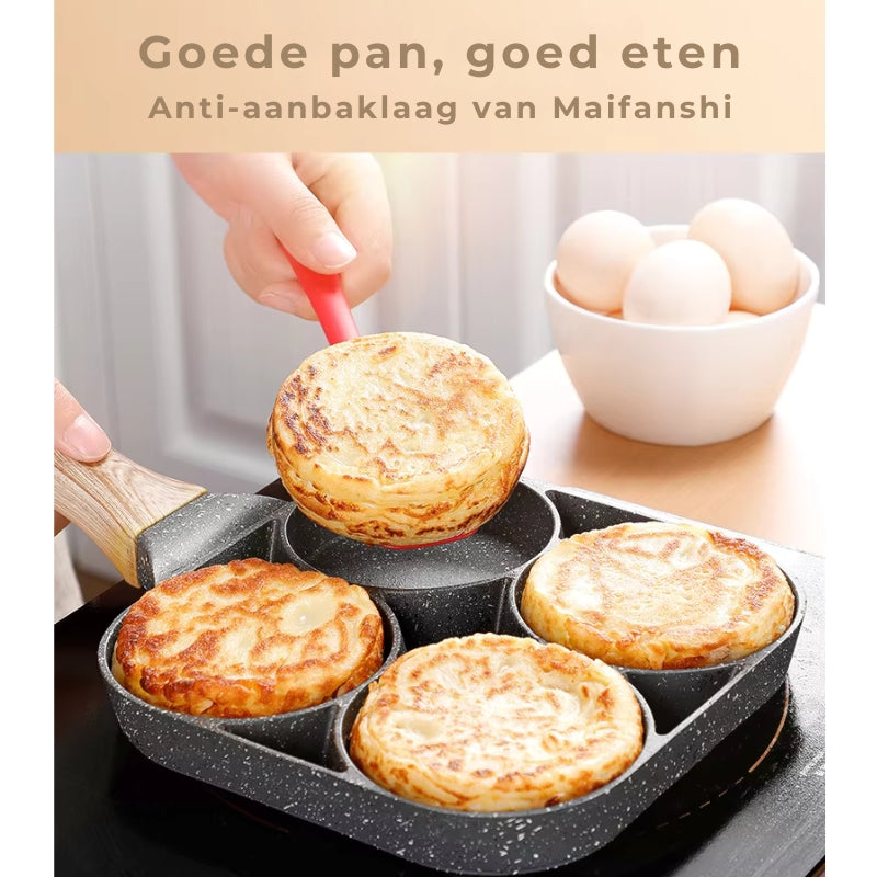 Anti-aanbak Gesegmenteerde Ontbijtpan