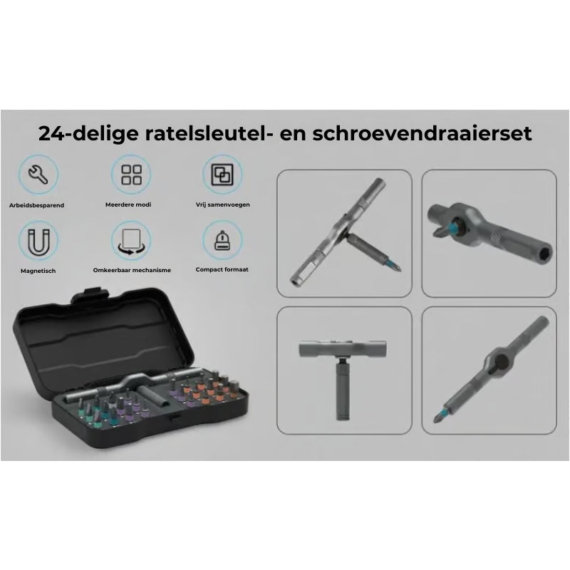 24-in-1 Compacte Schroevendraaierset