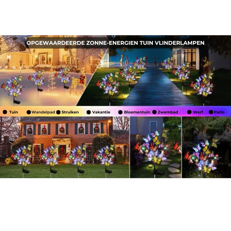 🦋 Zonne-Energie Vlinderlampen