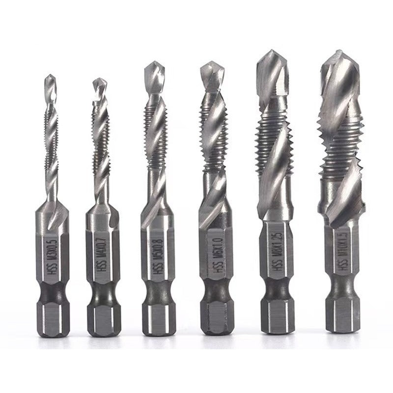 6-delige Boor- en Tapbitset met Titaniumcoating
