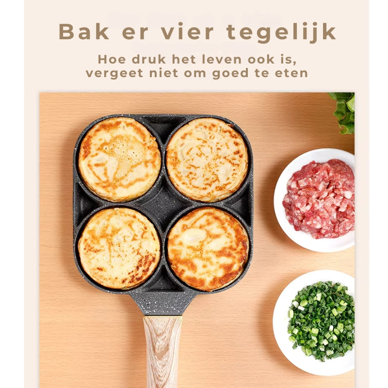 Anti-aanbak Gesegmenteerde Ontbijtpan