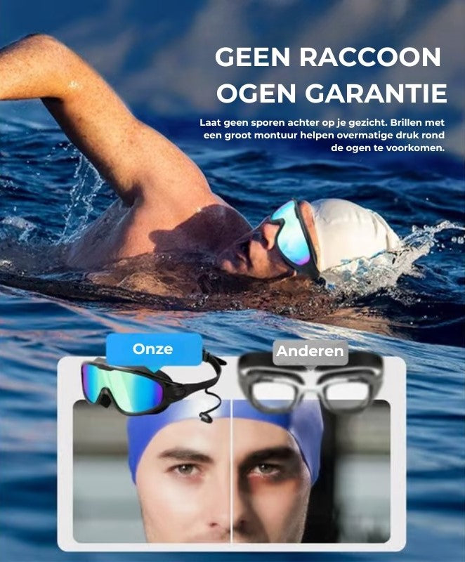 Compleet Waterdichte zwembril UNISEX - Incl. Neus- en Oorplugs