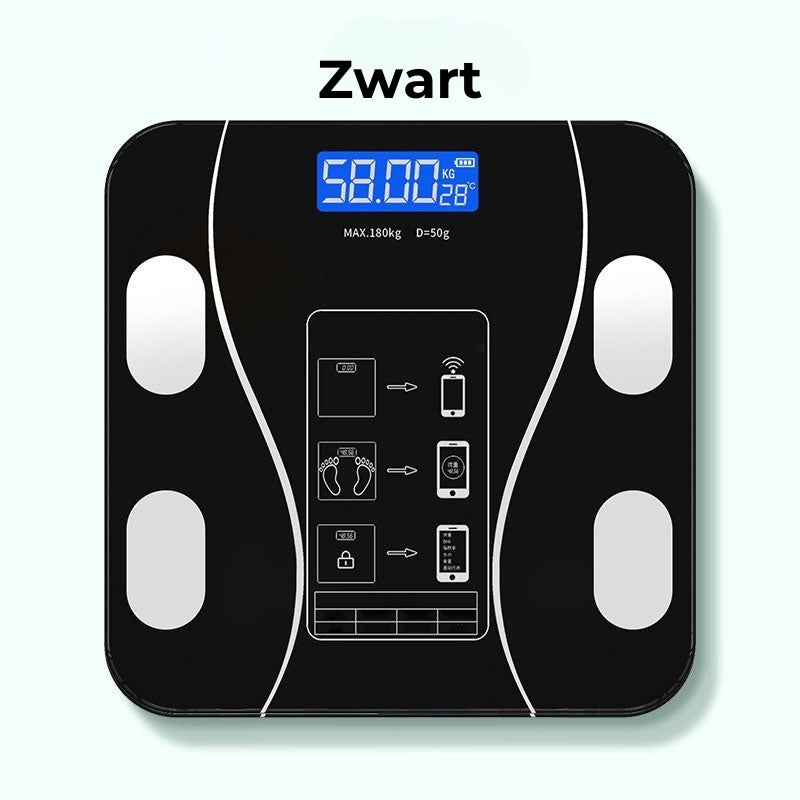 Gewicht, Lichaamsvet & BMI - Slimme digitale weegschaal