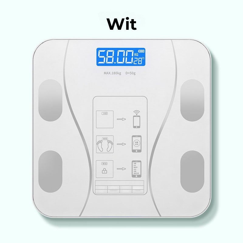 Gewicht, Lichaamsvet & BMI - Slimme digitale weegschaal
