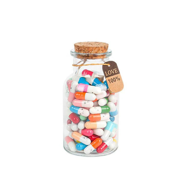 Cadeaufles met berichtcapsules