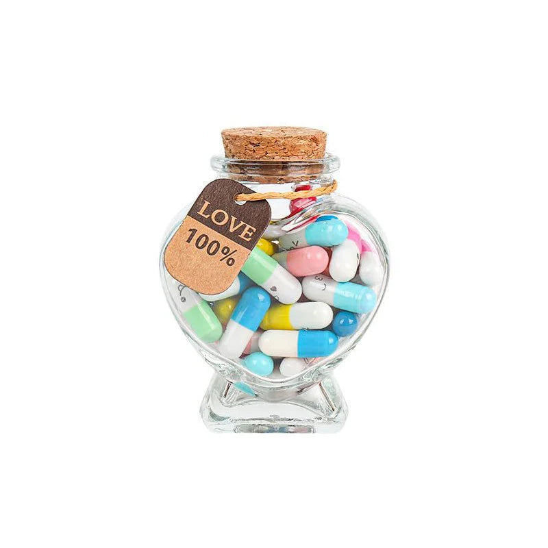 Cadeaufles met berichtcapsules