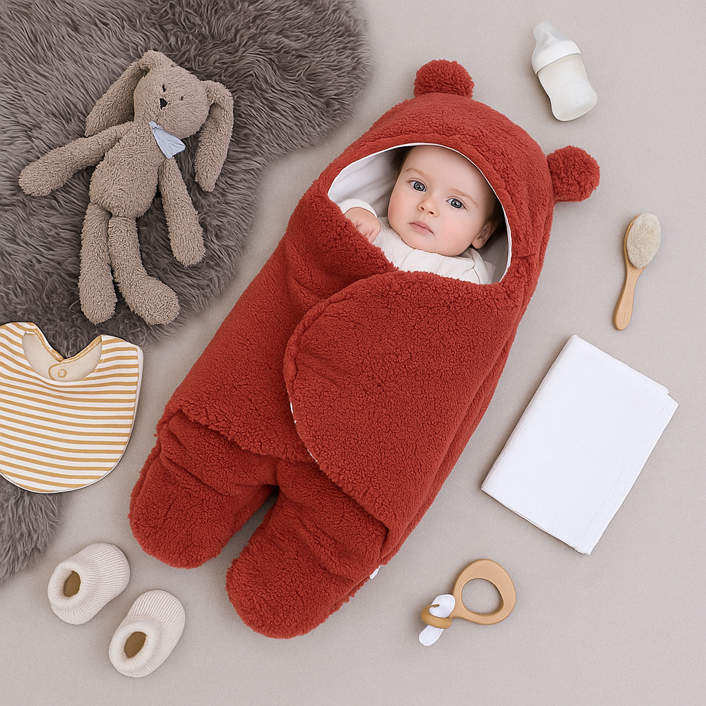 Babydeken en pyjama met berenmotief