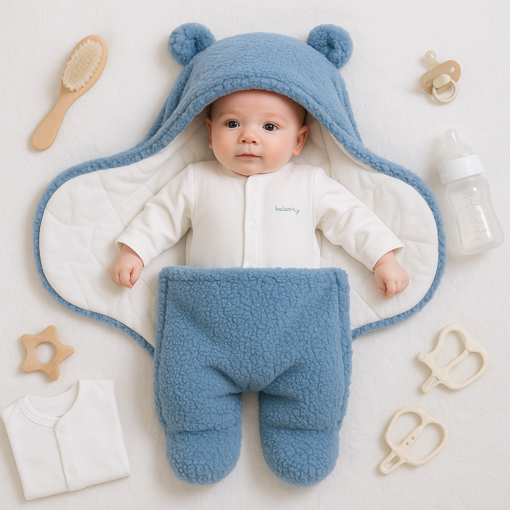 Babydeken en pyjama met berenmotief