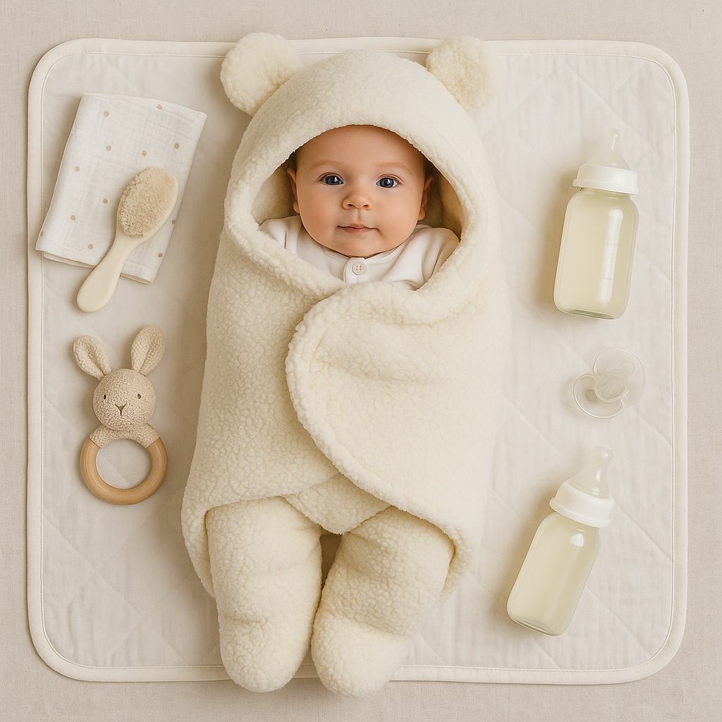 Babydeken en pyjama met berenmotief
