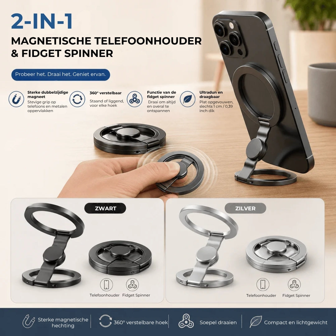 Magnetische Telefoonhouder en Fidget Spinner