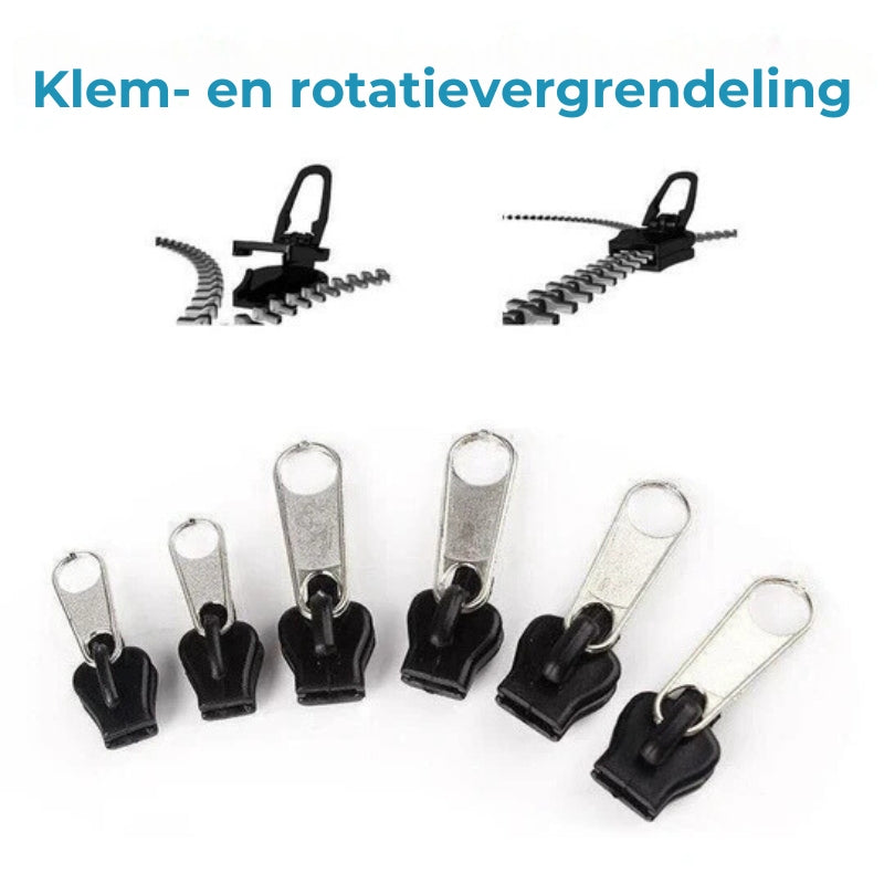 Zip Fix Ritsvervanger set (6 stuks, verschillende maten)