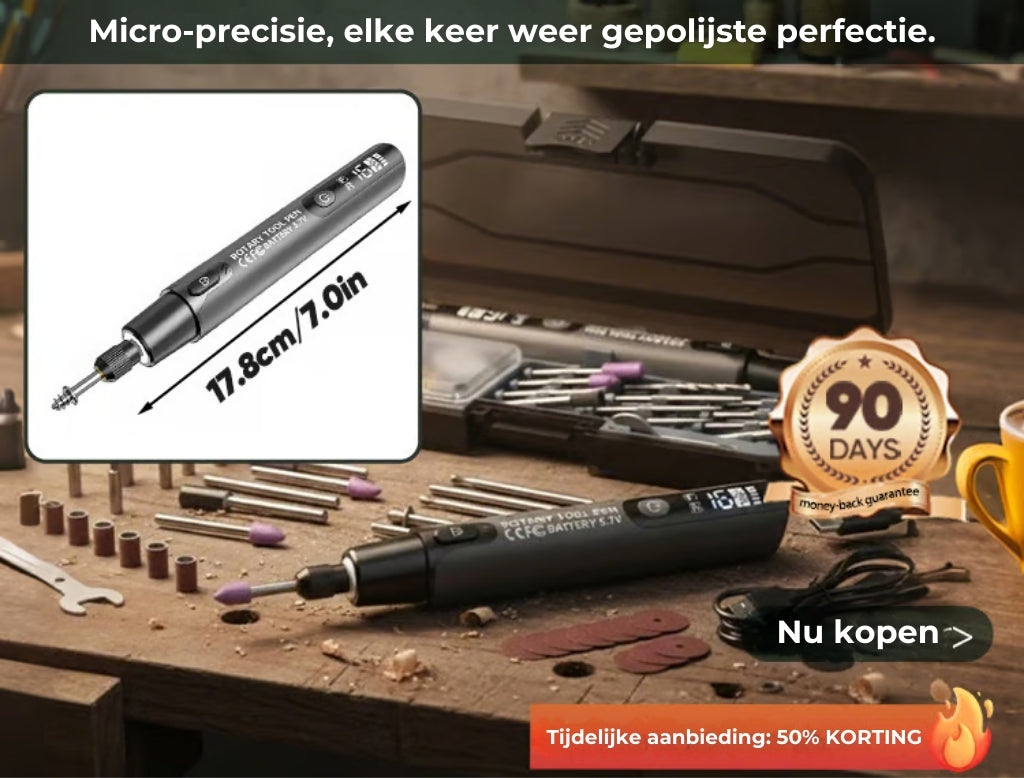 Elektrische Rotary Tool Set met LED-licht en Digitaal Display