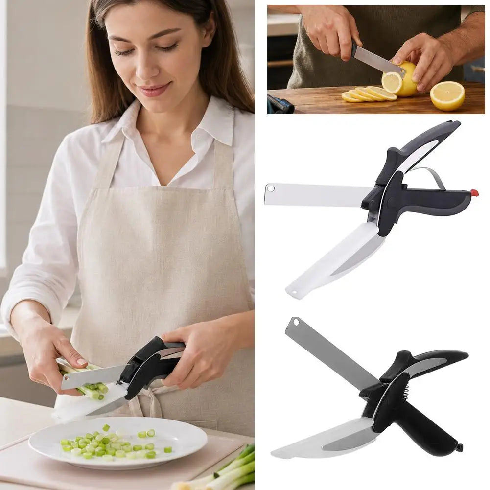 2-in-1 Keukenschaar met Veermechanisme