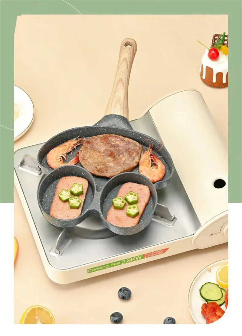 Anti-aanbak 4-in-1 Gevormde Koekenpan