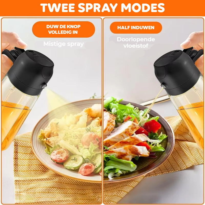 2-in-1 multifunctionele oliefles