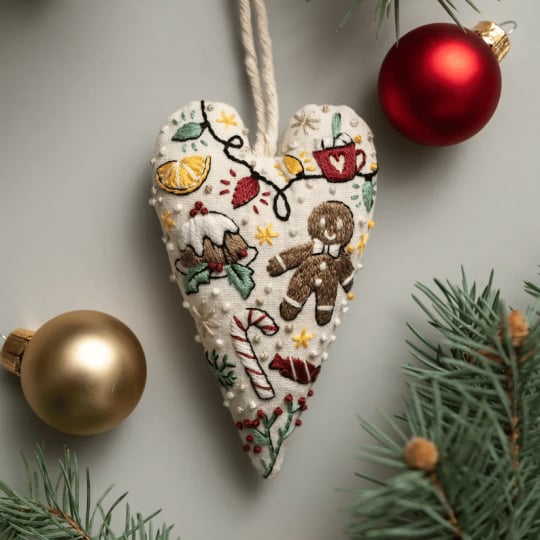 DIY Hartvormige Kerstversiering/versieringsset
