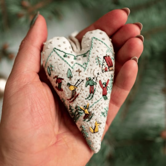 DIY Hartvormige Kerstversiering/versieringsset