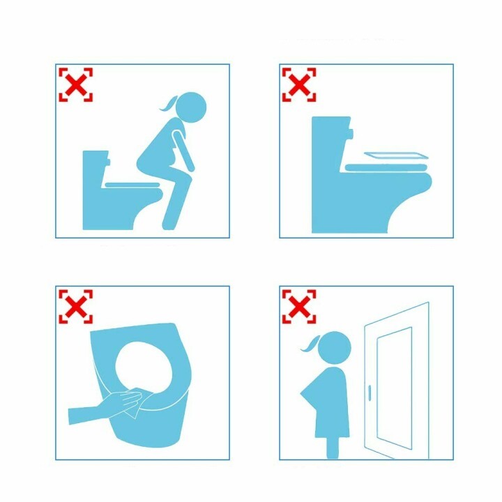 Biologisch afbreekbare hoes voor openbare toiletten (50 stuks)