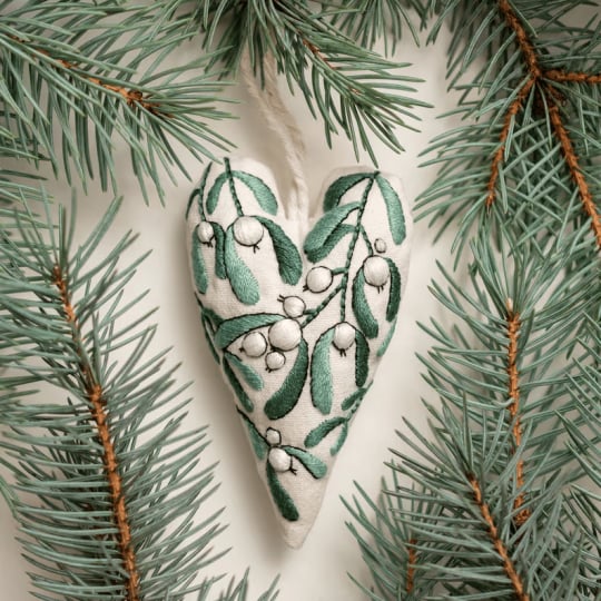 DIY Hartvormige Kerstversiering/versieringsset