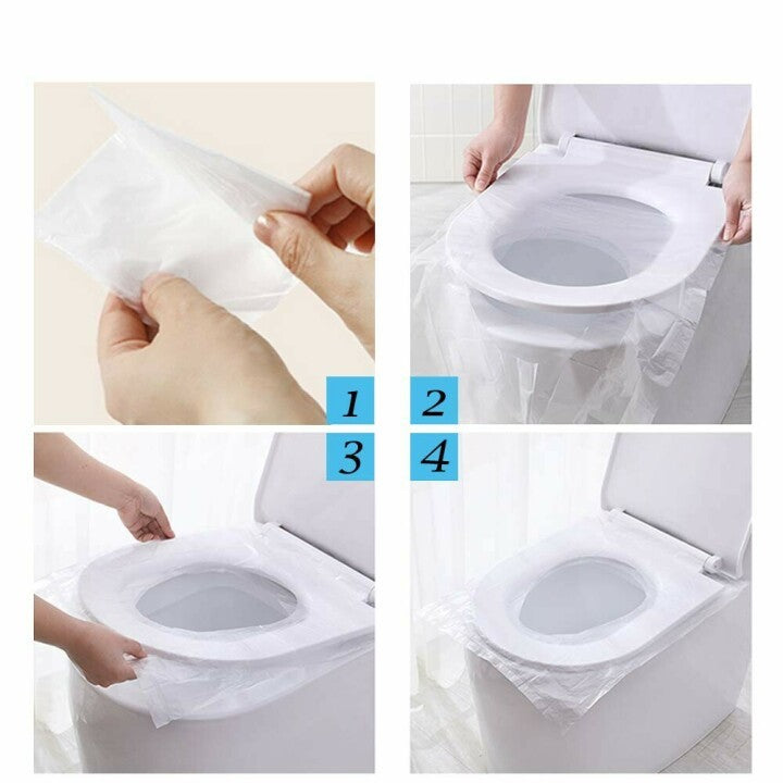 Biologisch afbreekbare hoes voor openbare toiletten (50 stuks)