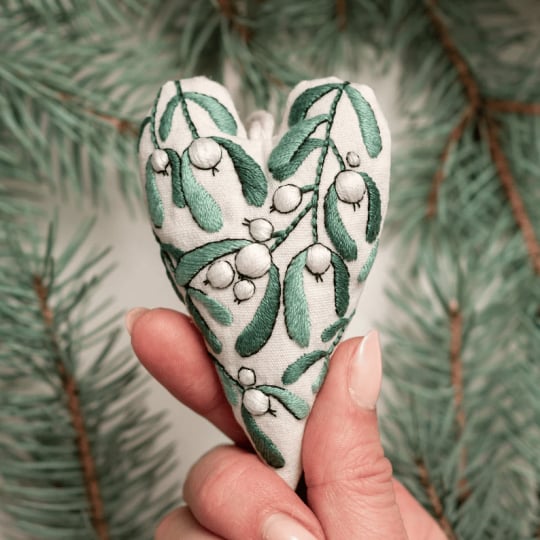 DIY Hartvormige Kerstversiering/versieringsset