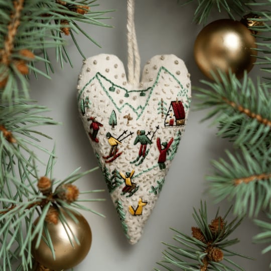 DIY Hartvormige Kerstversiering/versieringsset