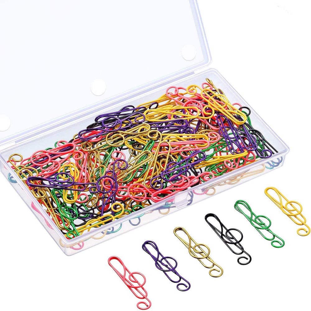 🎵Muziek veelkleurige metalen paperclips (100 stuks)
