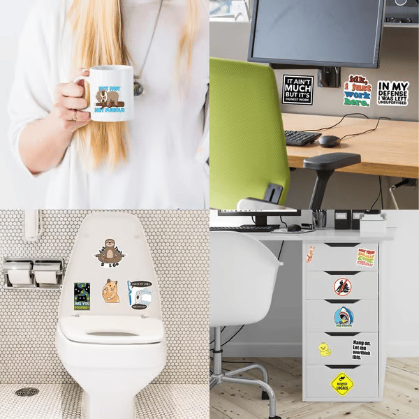 🔥 Set Van 130 Grappige Tekststickers
