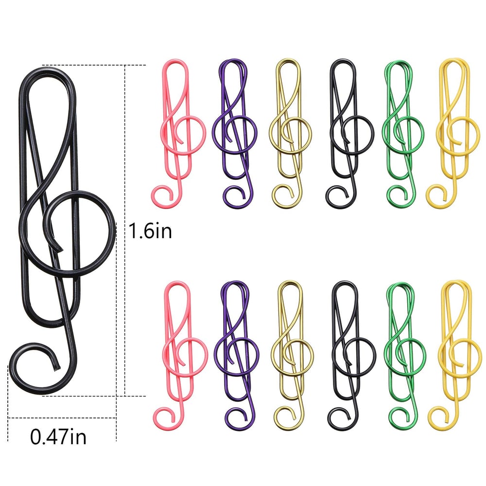 🎵Muziek veelkleurige metalen paperclips (100 stuks)