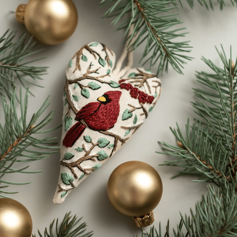 DIY Hartvormige Kerstversiering/versieringsset