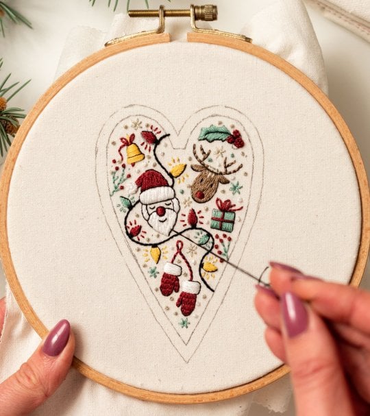 DIY Hartvormige Kerstversiering/versieringsset
