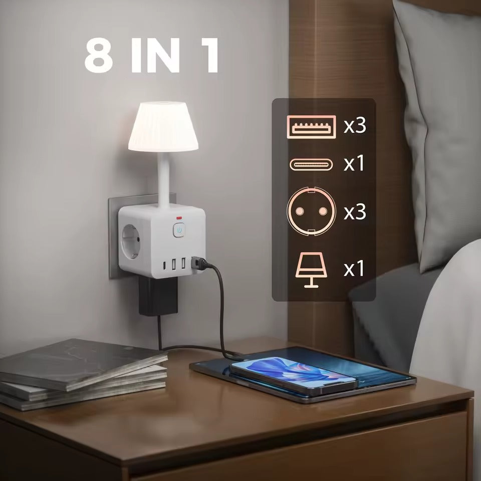 LED-lamp met outlet-adapter (EU/NL stopcontact)💡