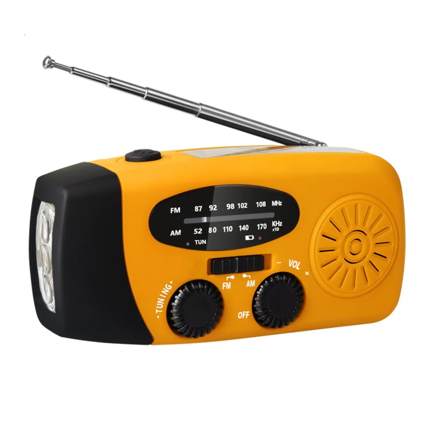 Noodradio, Zaklamp, Kompas, SOS Op Zonne-Energie