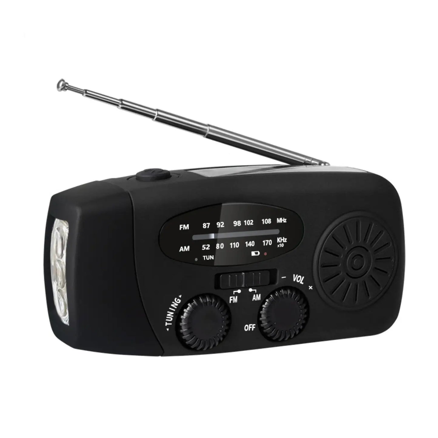 Noodradio, Zaklamp, Kompas, SOS Op Zonne-Energie