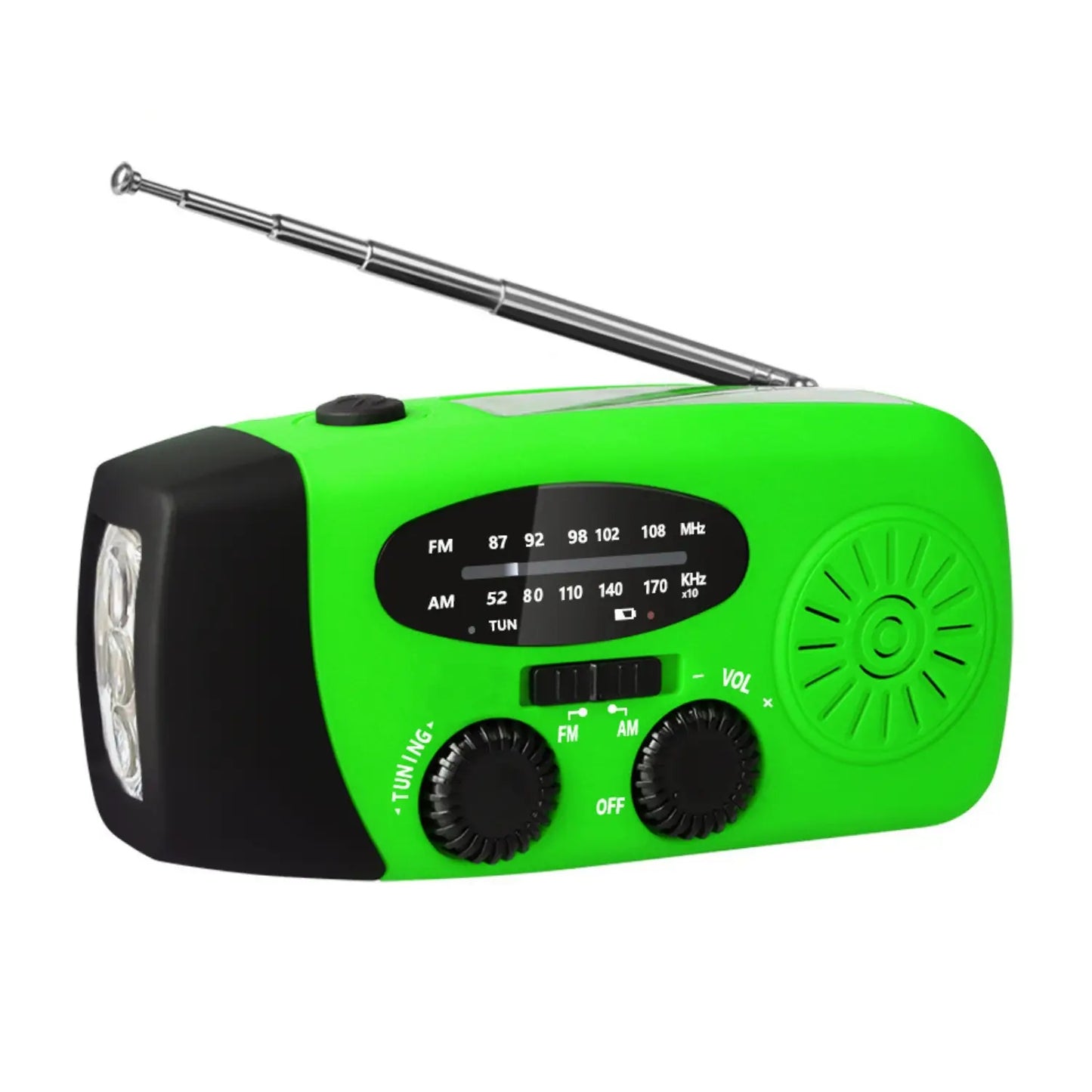 Noodradio, Zaklamp, Kompas, SOS Op Zonne-Energie