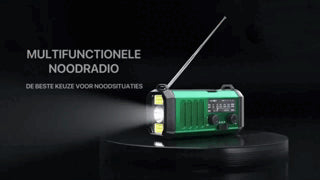 Noodradio, Zaklamp, Kompas, SOS Op Zonne-Energie