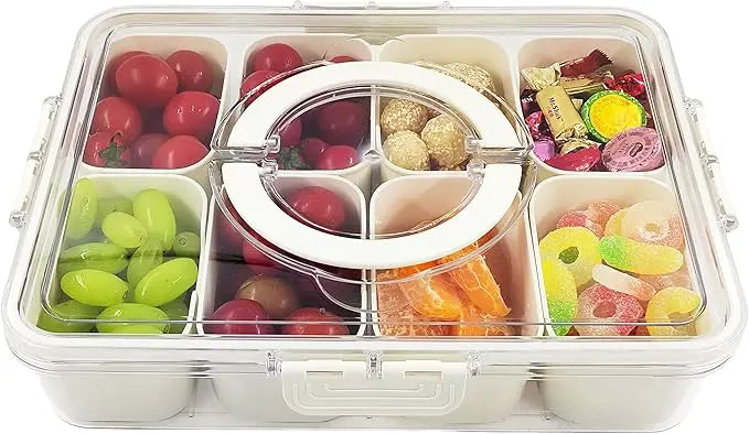 Snack Box – Handige doos met 8 vakken voor snacks onderweg, op het strand en op feestjes
